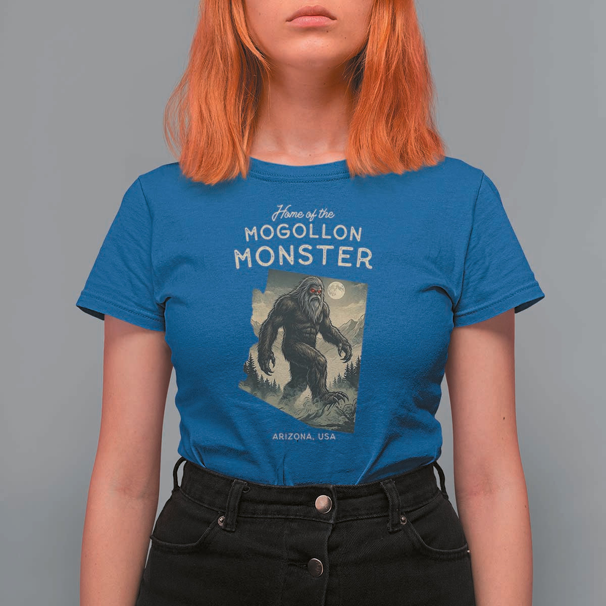 Arizona Cryptid Lover T Shirt For Women Home Of The Mogollon Monster