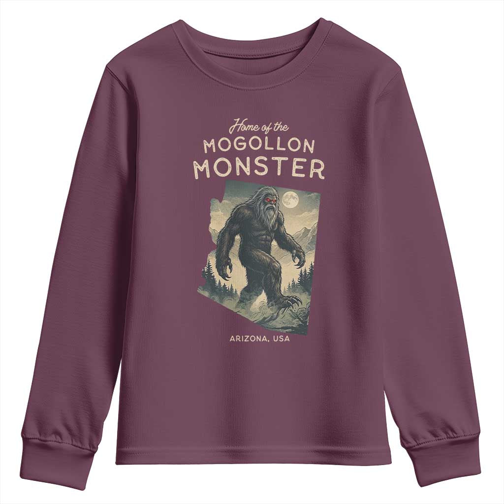 Arizona Cryptid Lover Youth Sweatshirt Home Of The Mogollon Monster