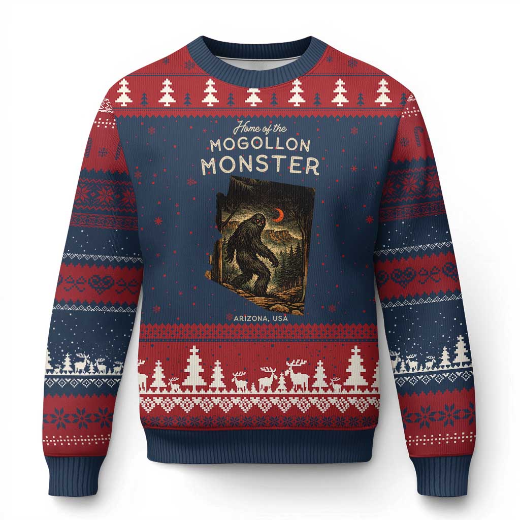 Mogollon Monster Arizona Ugly Christmas Sweater Home Of The Cryptid Lover