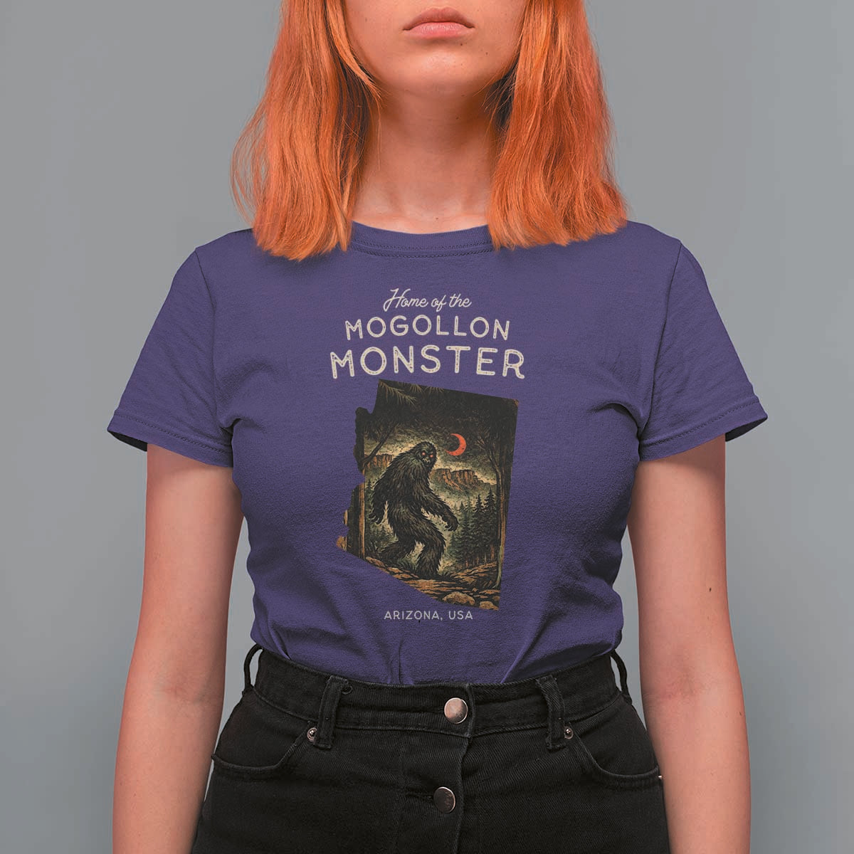Mogollon Monster Arizona T Shirt For Women Home Of The Cryptid Lover