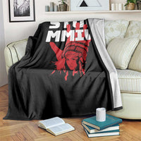 Indigenous Women Awareness Throw Blanket Stop MMIW Red Handprint Graphic