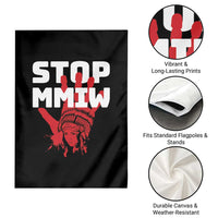 Indigenous Women Awareness Garden Flag Stop MMIW Red Handprint Graphic