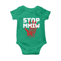 Indigenous Women Awareness Baby Onesie Stop MMIW Red Handprint Graphic