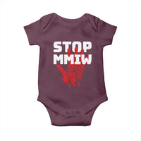 Indigenous Women Awareness Baby Onesie Stop MMIW Red Handprint Graphic