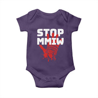 Indigenous Women Awareness Baby Onesie Stop MMIW Red Handprint Graphic