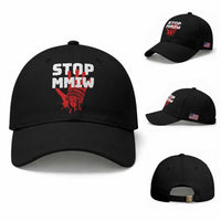 Indigenous Women Awareness Baseball Cap Stop MMIW Red Handprint Graphic
