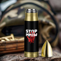 Indigenous Women Awareness Bullet Tumbler Stop MMIW Red Handprint Graphic