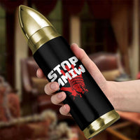 Indigenous Women Awareness Bullet Tumbler Stop MMIW Red Handprint Graphic