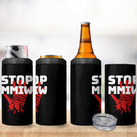Indigenous Women Awareness 4 in 1 Can Cooler Tumbler Stop MMIW Red Handprint Graphic