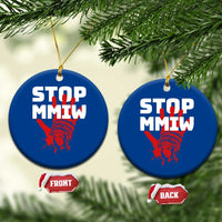 Indigenous Women Awareness Ceramic Ornament Stop MMIW Red Handprint Graphic