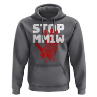 Indigenous Women Awareness Hoodie Stop MMIW Red Handprint Graphic
