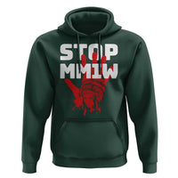 Indigenous Women Awareness Hoodie Stop MMIW Red Handprint Graphic