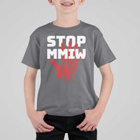 Indigenous Women Awareness T Shirt For Kid Stop MMIW Red Handprint Graphic