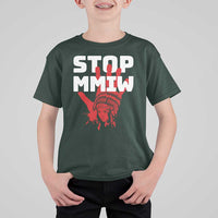 Indigenous Women Awareness T Shirt For Kid Stop MMIW Red Handprint Graphic