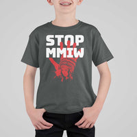 Indigenous Women Awareness T Shirt For Kid Stop MMIW Red Handprint Graphic