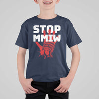 Indigenous Women Awareness T Shirt For Kid Stop MMIW Red Handprint Graphic