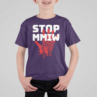 Indigenous Women Awareness T Shirt For Kid Stop MMIW Red Handprint Graphic