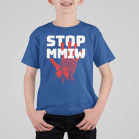 Indigenous Women Awareness T Shirt For Kid Stop MMIW Red Handprint Graphic