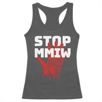 Indigenous Women Awareness Racerback Tank Top Stop MMIW Red Handprint Graphic