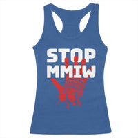 Indigenous Women Awareness Racerback Tank Top Stop MMIW Red Handprint Graphic