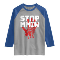 Indigenous Women Awareness Raglan Shirt Stop MMIW Red Handprint Graphic