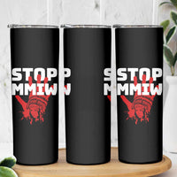 Indigenous Women Awareness Skinny Tumbler Stop MMIW Red Handprint Graphic