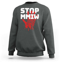 Indigenous Women Awareness Sweatshirt Stop MMIW Red Handprint Graphic