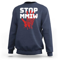 Indigenous Women Awareness Sweatshirt Stop MMIW Red Handprint Graphic