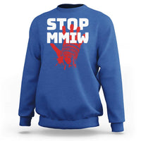 Indigenous Women Awareness Sweatshirt Stop MMIW Red Handprint Graphic