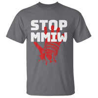 Indigenous Women Awareness T Shirt Stop MMIW Red Handprint Graphic