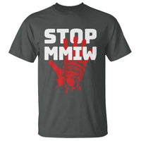 Indigenous Women Awareness T Shirt Stop MMIW Red Handprint Graphic