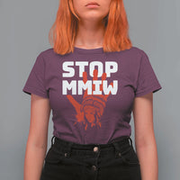 Indigenous Women Awareness T Shirt For Women Stop MMIW Red Handprint Graphic