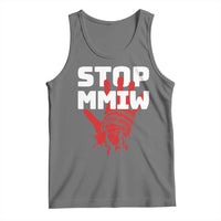 Indigenous Women Awareness Tank Top Stop MMIW Red Handprint Graphic