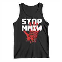 Indigenous Women Awareness Tank Top Stop MMIW Red Handprint Graphic