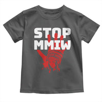 Indigenous Women Awareness Toddler T Shirt Stop MMIW Red Handprint Graphic