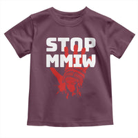 Indigenous Women Awareness Toddler T Shirt Stop MMIW Red Handprint Graphic