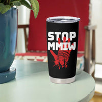 Indigenous Women Awareness Tumbler Cup Stop MMIW Red Handprint Graphic