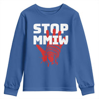 Indigenous Women Awareness Youth Sweatshirt Stop MMIW Red Handprint Graphic