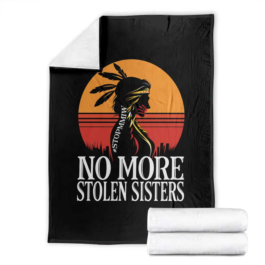 MMIW Awareness Throw Blanket No More Stolen Sisters Native American Gift
