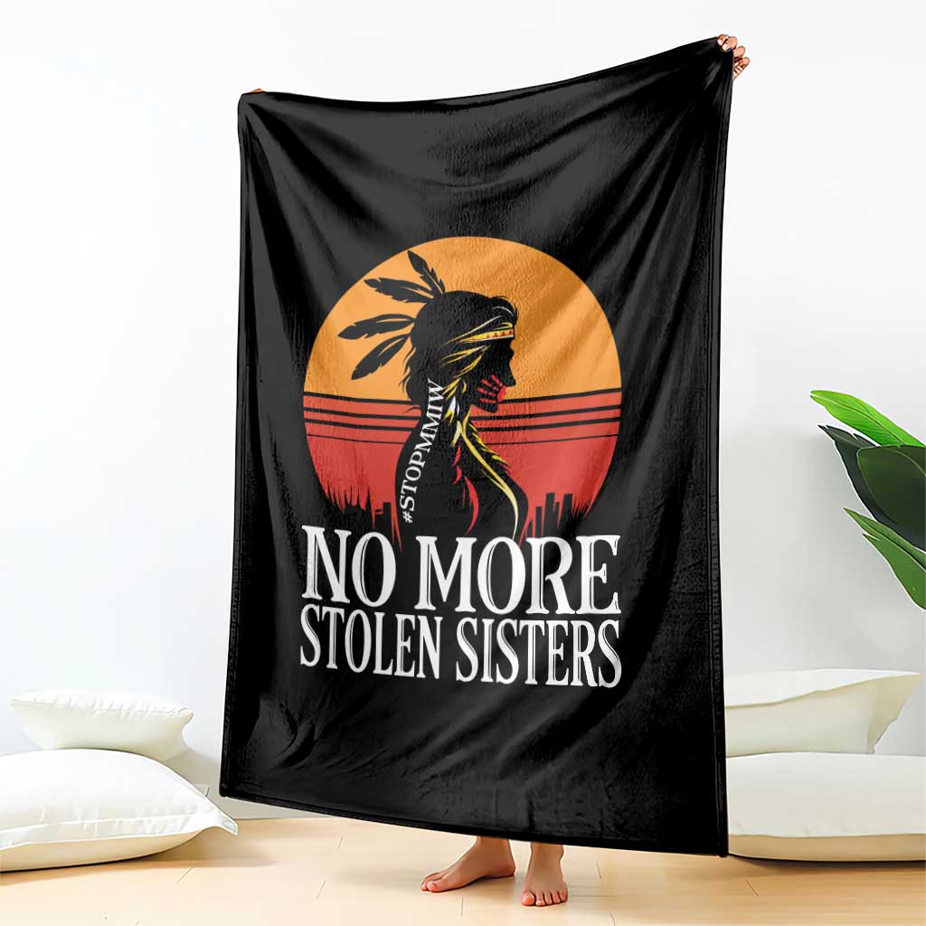 MMIW Awareness Throw Blanket No More Stolen Sisters Native American Gift