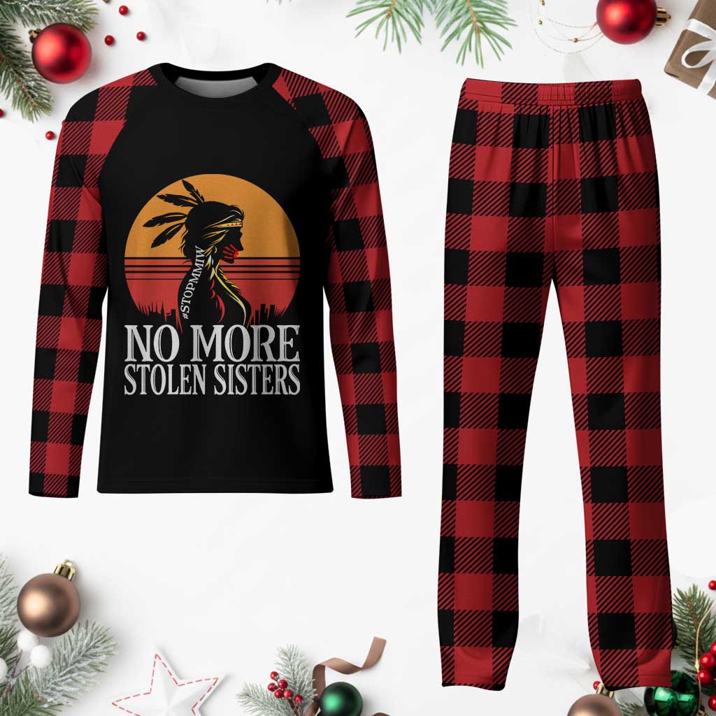 MMIW Awareness Plaid Pajama Set No More Stolen Sisters Native American Gift
