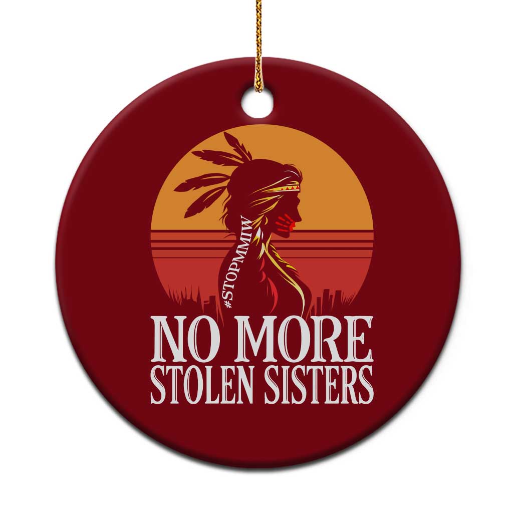 MMIW Awareness Ceramic Ornament No More Stolen Sisters Native American Gift