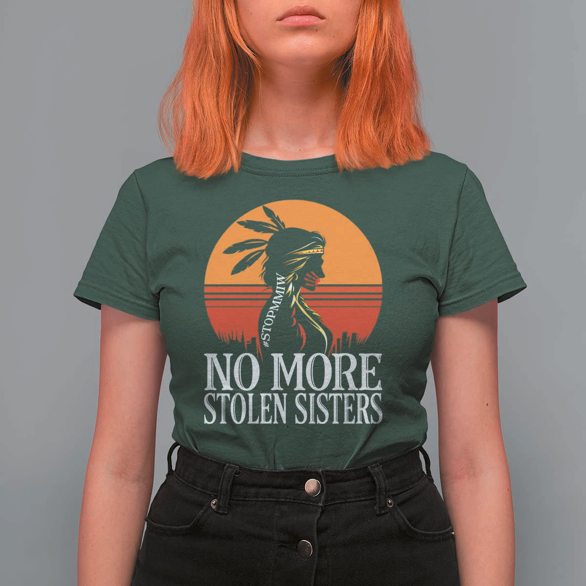 MMIW Awareness T Shirt For Women No More Stolen Sisters Native American Gift