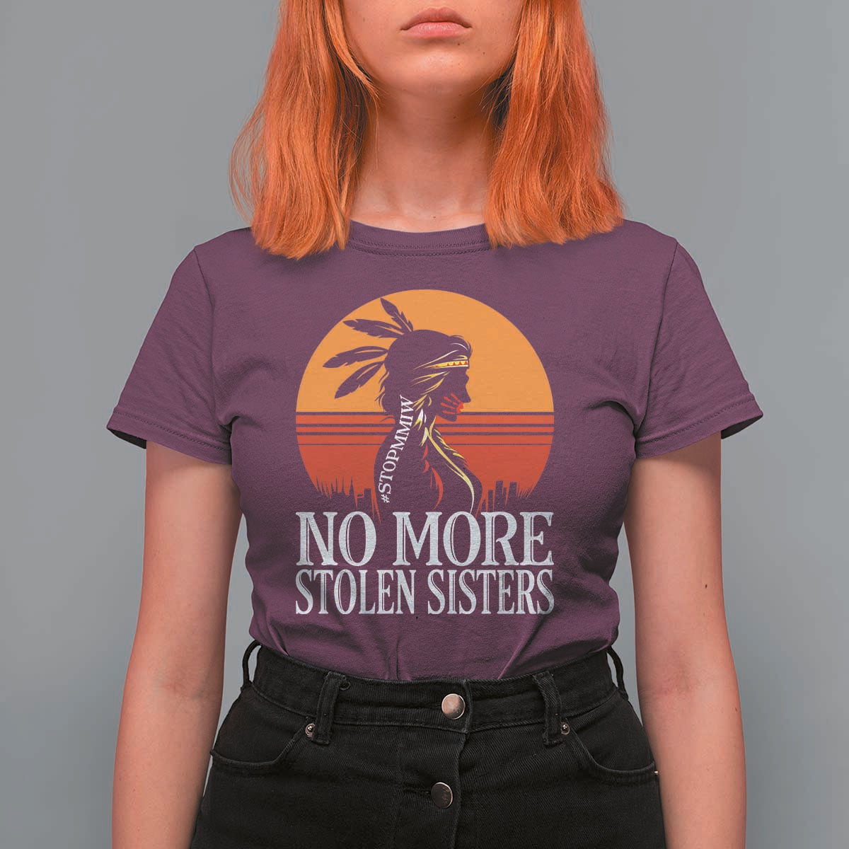 MMIW Awareness T Shirt For Women No More Stolen Sisters Native American Gift