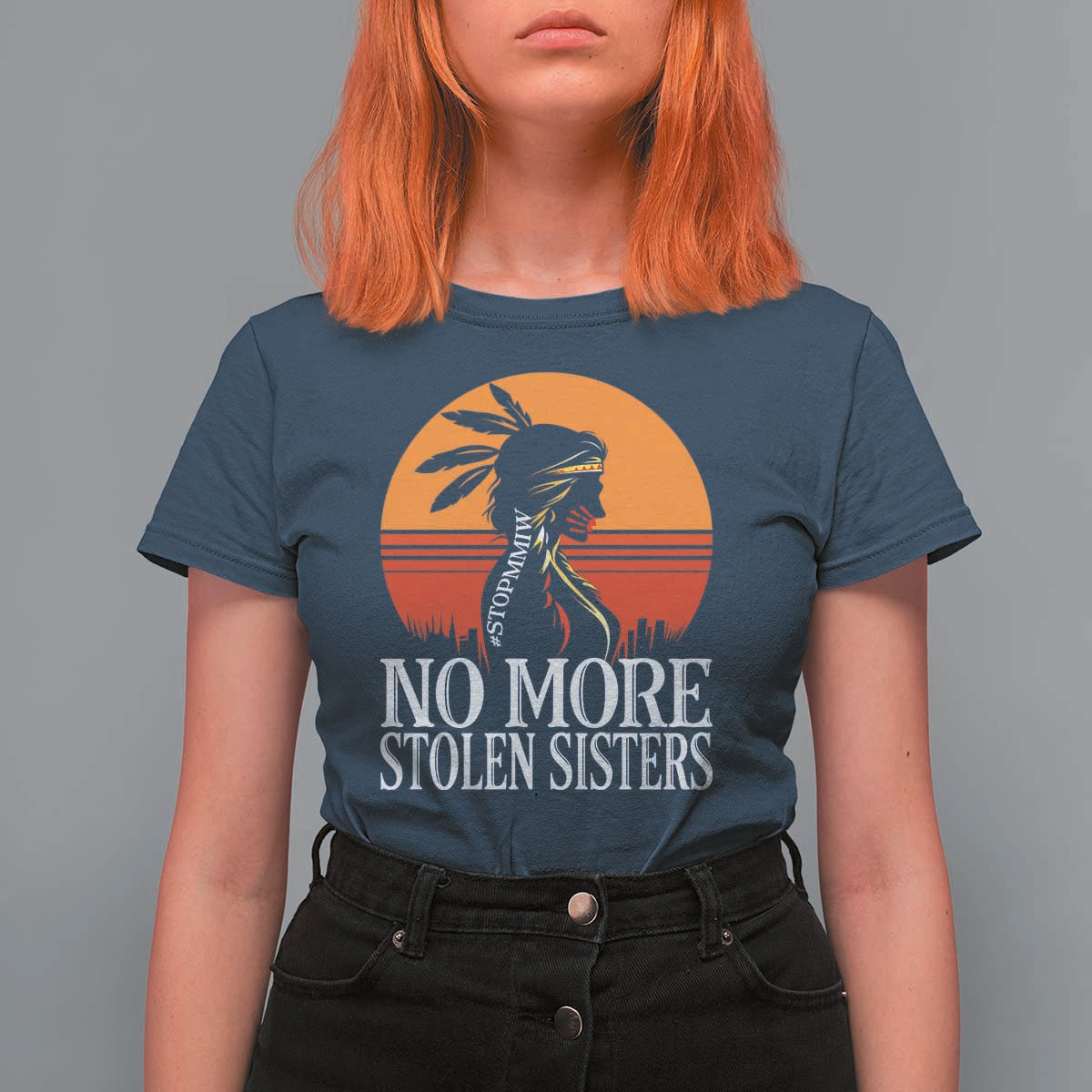 MMIW Awareness T Shirt For Women No More Stolen Sisters Native American Gift