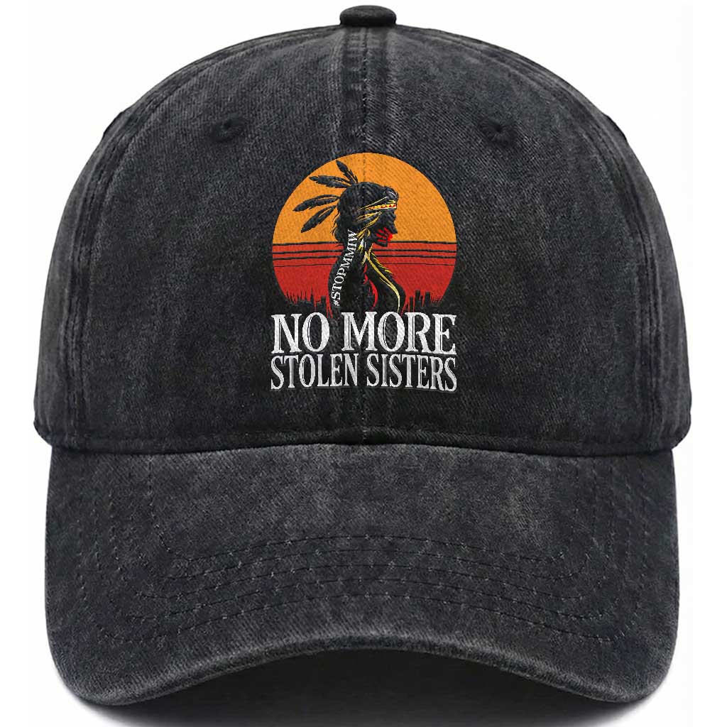 MMIW Awareness Washed Cotton Baseball Cap No More Stolen Sisters Native American Gift
