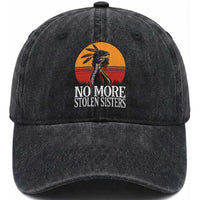 MMIW Awareness Washed Cotton Baseball Cap No More Stolen Sisters Native American Gift