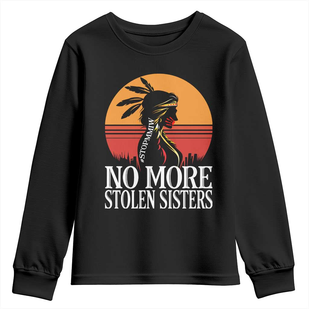 MMIW Awareness Youth Sweatshirt No More Stolen Sisters Native American Gift