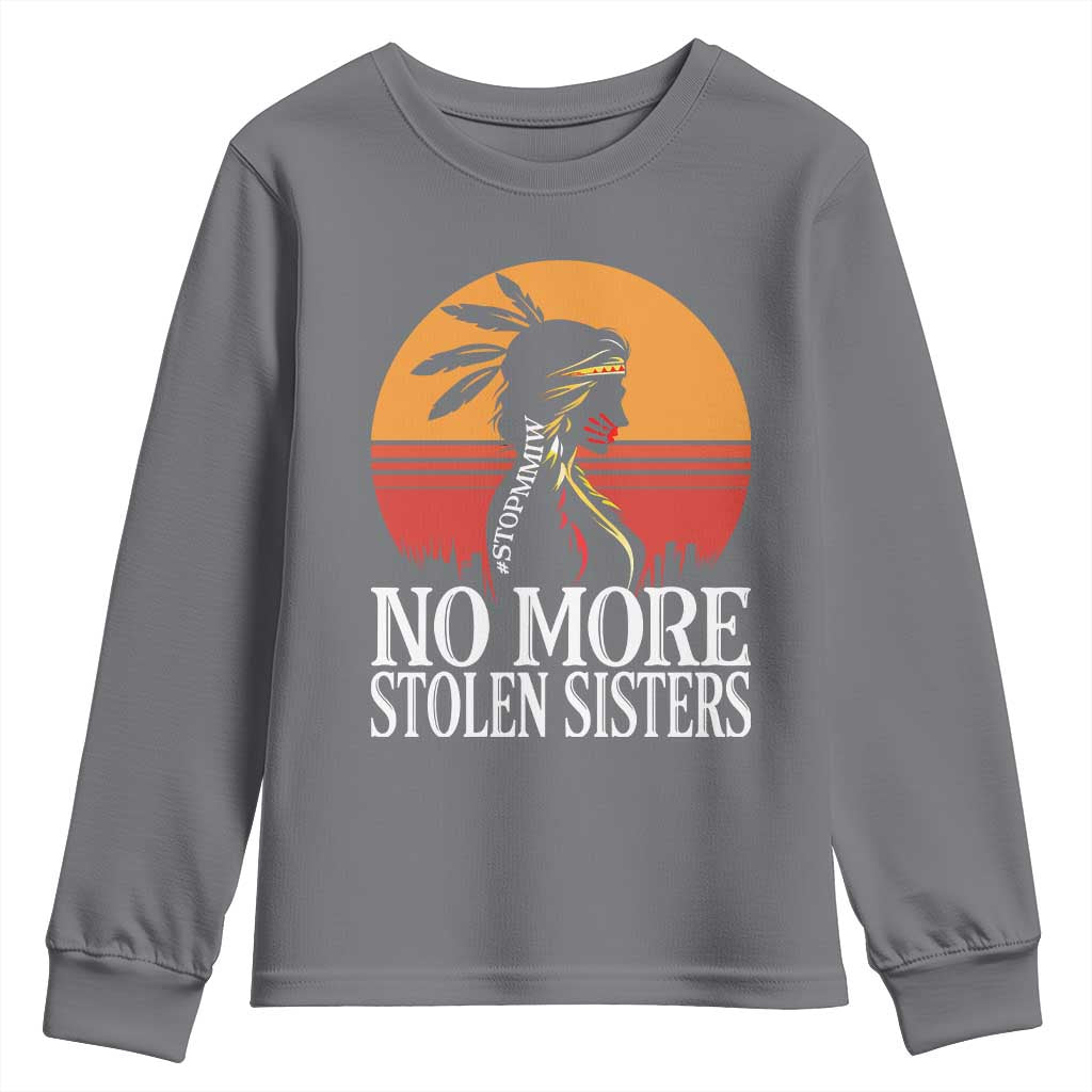 MMIW Awareness Youth Sweatshirt No More Stolen Sisters Native American Gift