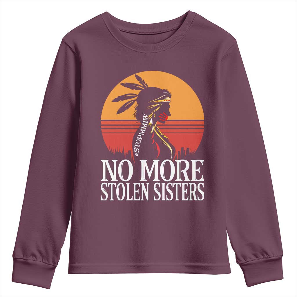 MMIW Awareness Youth Sweatshirt No More Stolen Sisters Native American Gift